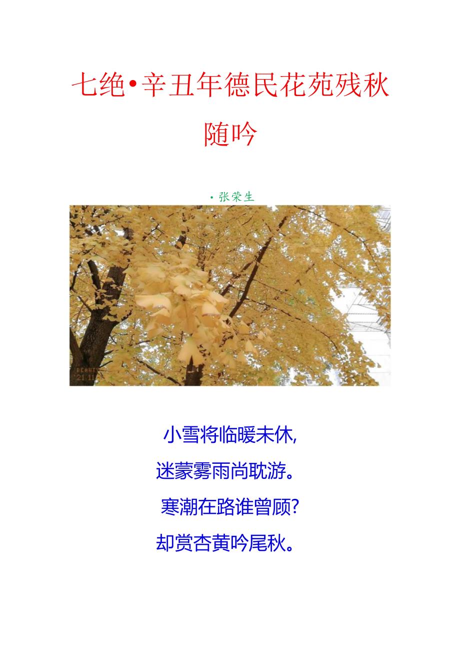 七绝-辛丑年德民花苑残秋随吟.docx_第1页