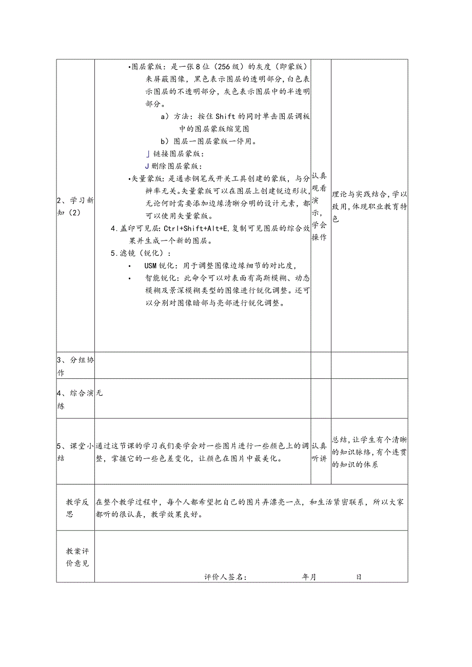 ps图像色彩的调整与相应命令的应用教案.docx_第2页