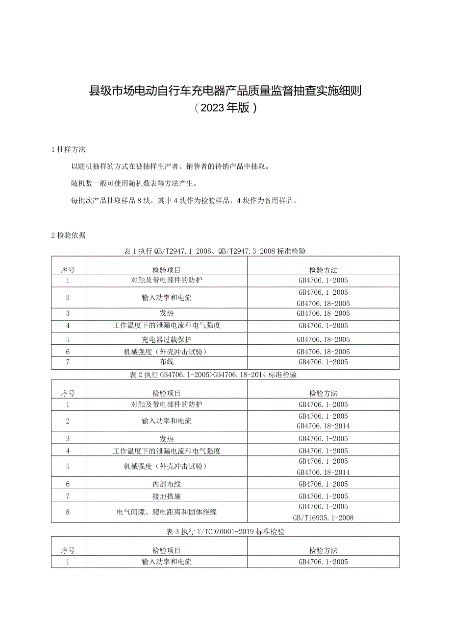 【精品范文】2023版县级市场电动自行车充电器产品质量监督抽查实施细则.docx_第1页