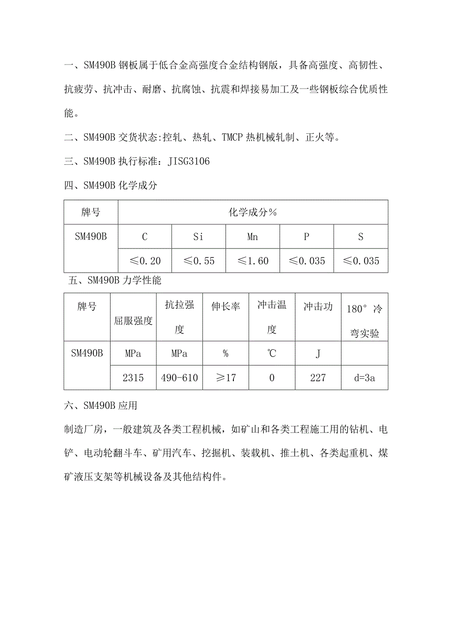 SM490B合金板性能成分分析.docx_第1页