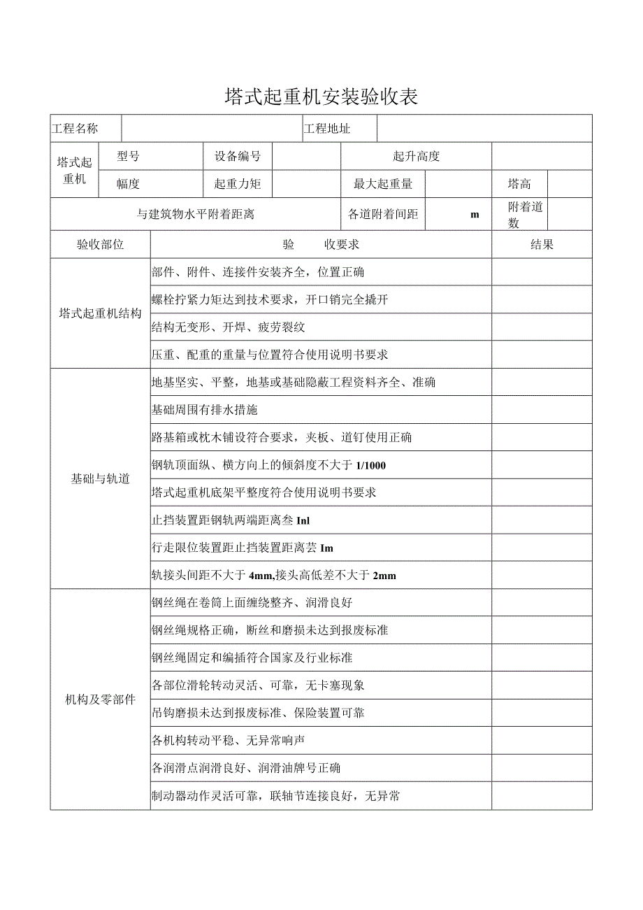 SA-C5-6塔式起重机安装验收表.docx_第1页