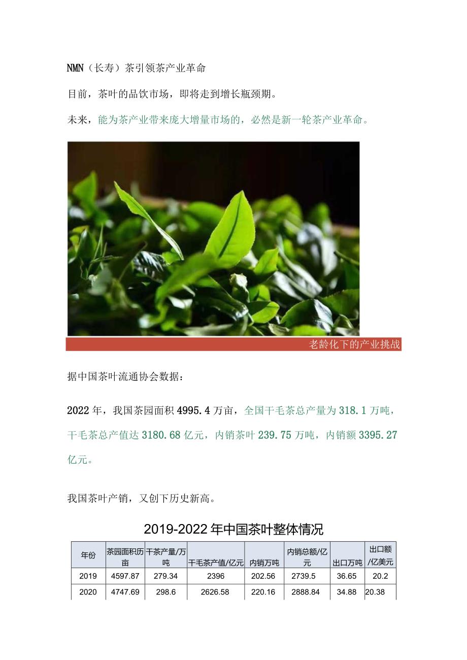 NMN（长寿）茶引领茶产业第三次革命.docx_第1页