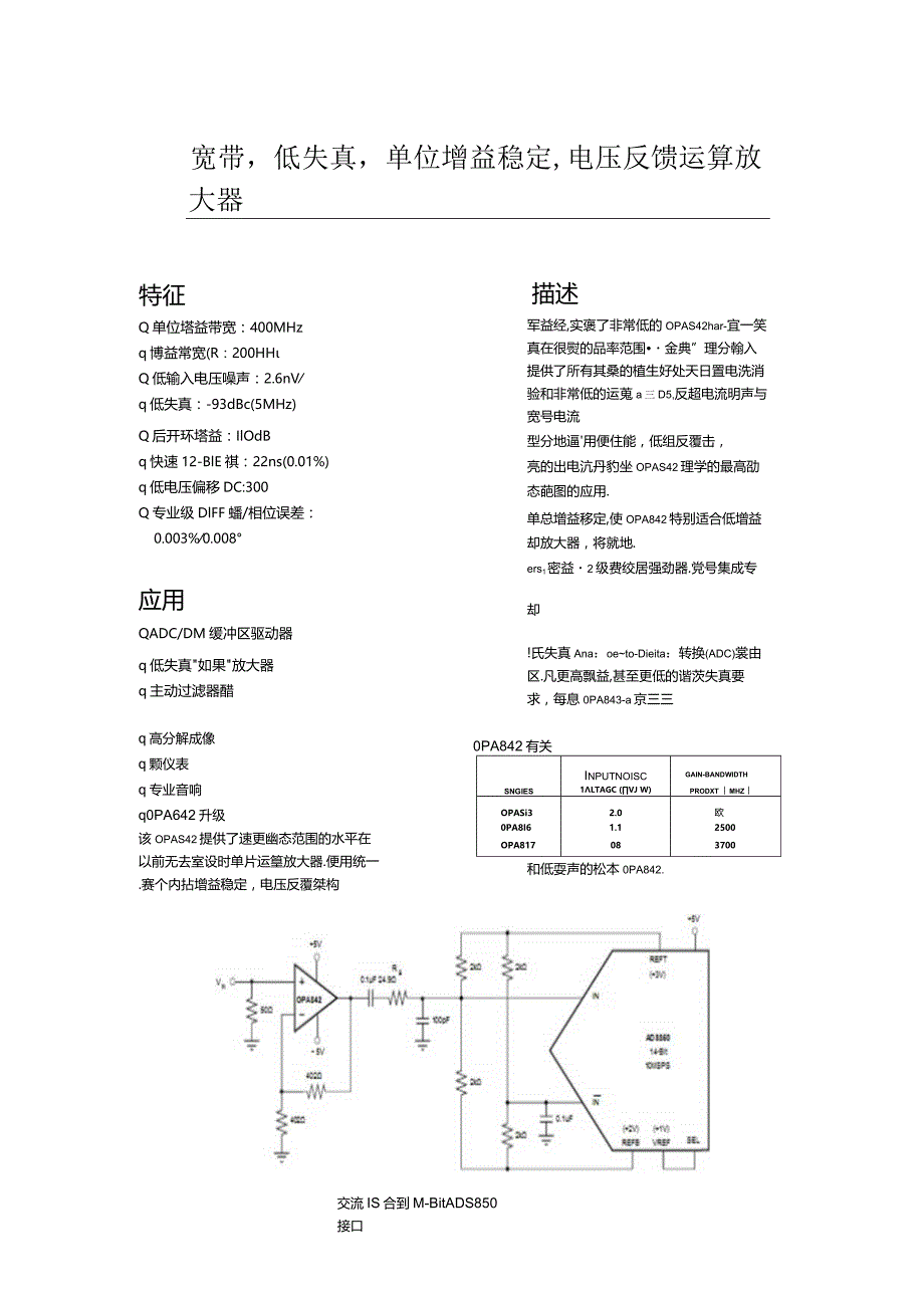 OPA842中文资料芯片设计手册.docx_第1页