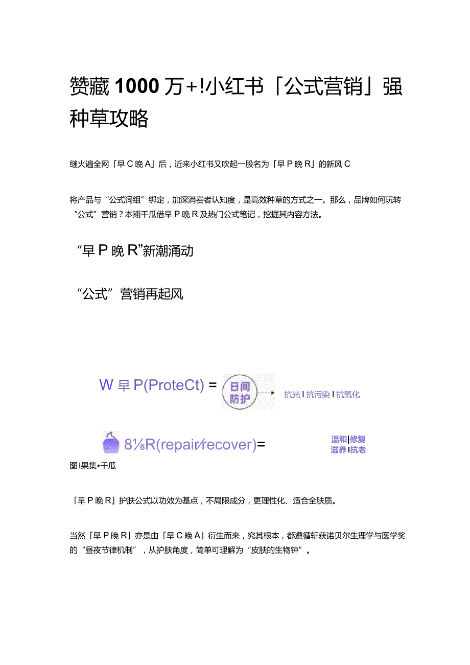 赞藏1000万+！小红书「公式营销」强种草攻略.docx_第1页