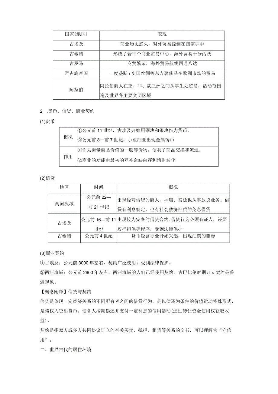 第15单元 古代史部分微专题整合 第46讲 世界古代的食物生产、商业贸易与居住环境（含答案）.docx_第3页