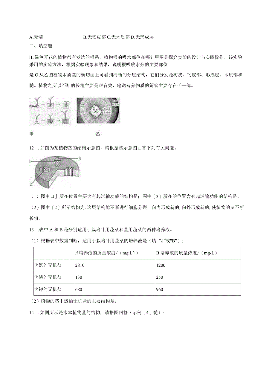 第4章 植物与土壤（4.4-4.6）综合训练（含解析）.docx_第3页