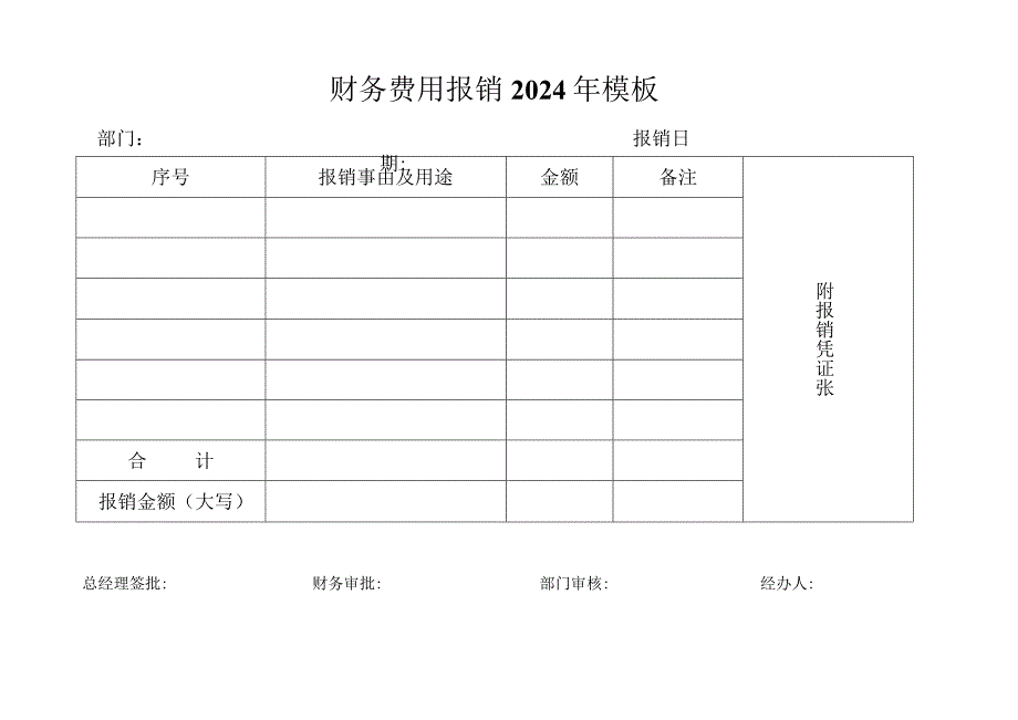 财务费用报销2024年模板.docx_第1页