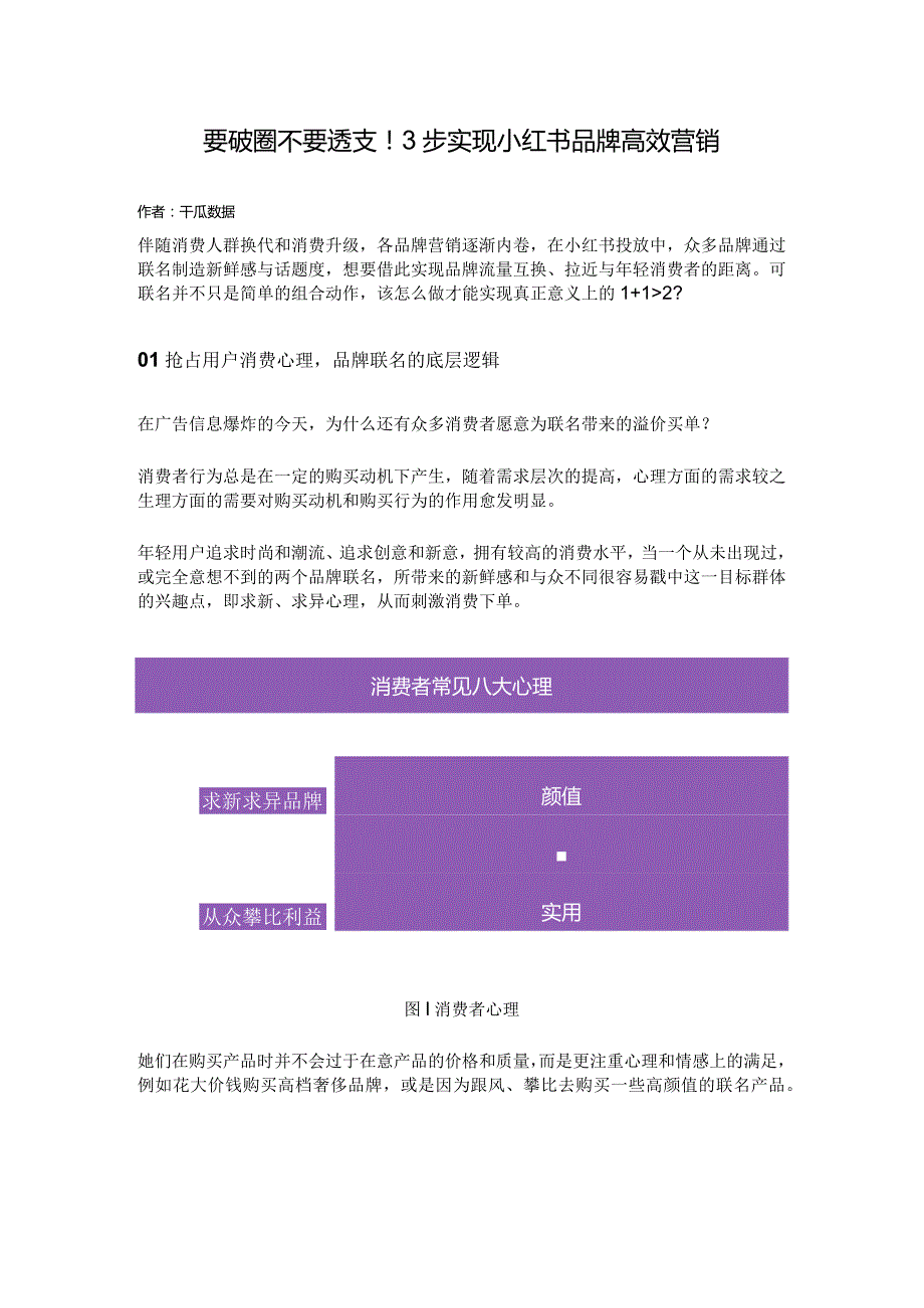 要破圈不要透支！3步实现小红书品牌高效营销.docx_第1页