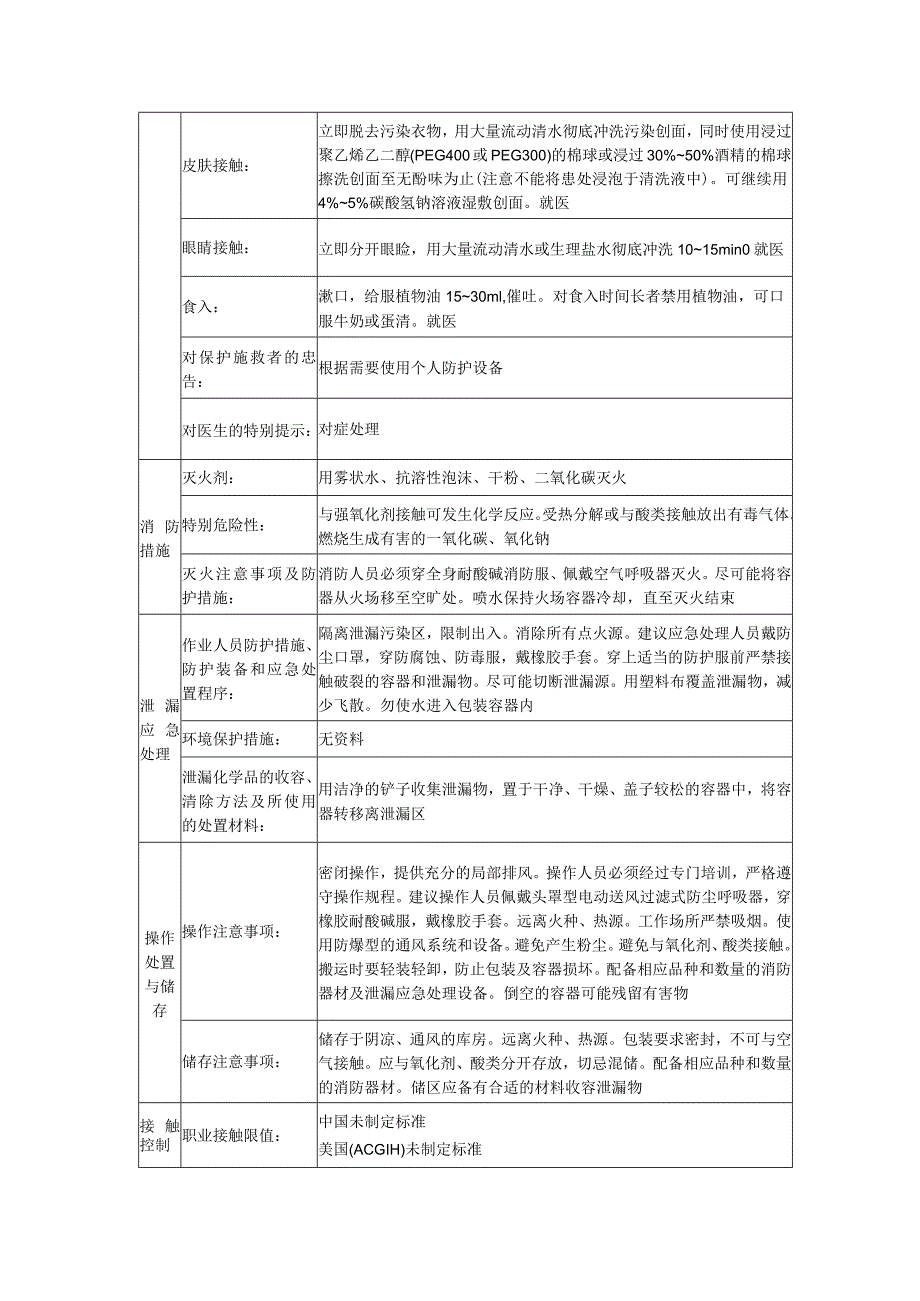 苯酚钠安全技术说明书.docx_第2页