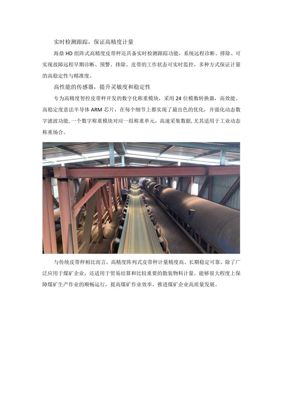 组阵式高精度皮带秤 推进煤矿企业高质量发展.docx_第2页