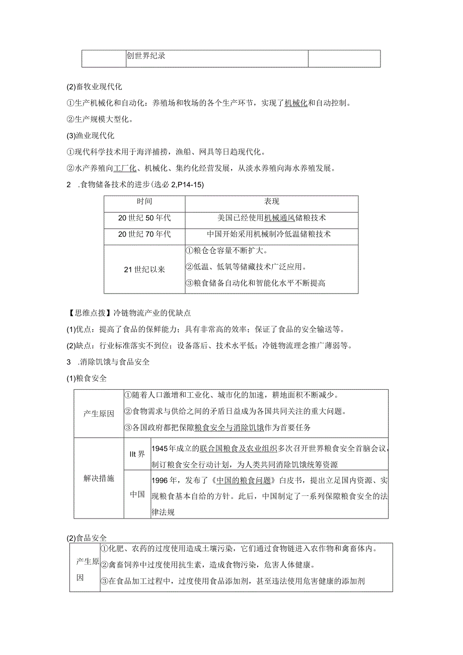 第17单元 现代史部分微专题整合 第55讲 现代世界的食物生产、经济生活与科技进步（含答案）.docx_第2页