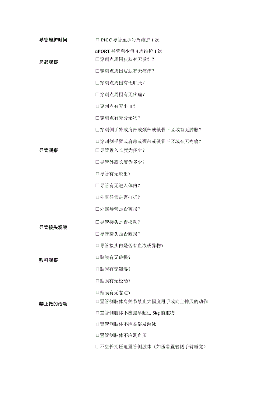 静脉导管维护健康教育清单1-2-10.docx_第1页