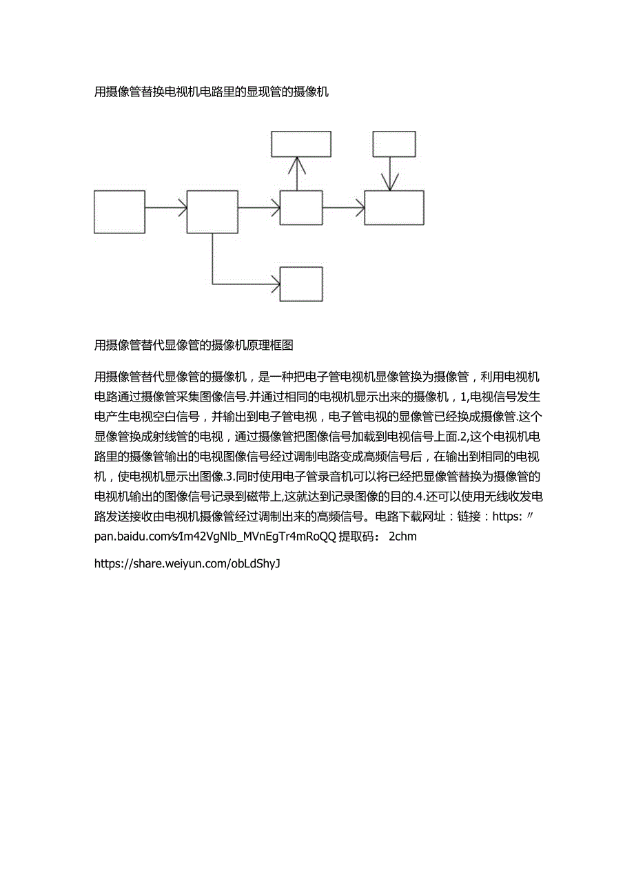 用摄像管替换电视机电路里的显现管的摄像机.docx_第1页