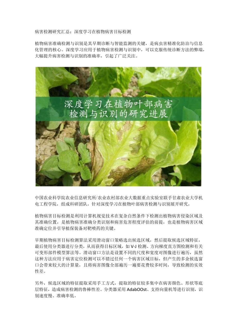 深度学习在植物病害目标检测研究汇总.docx_第1页