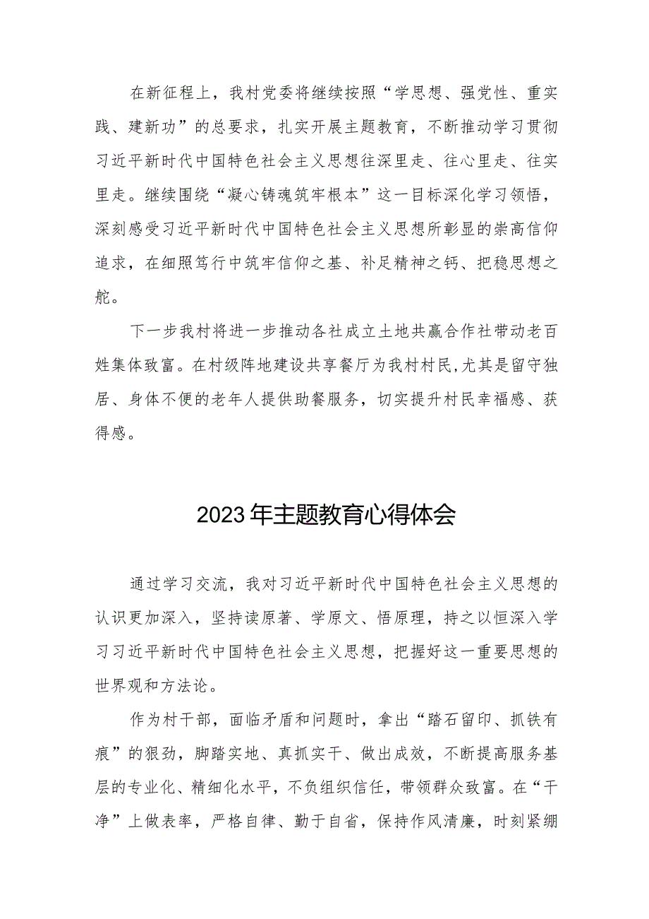 村书记关于2023年主题教育心得感悟八篇.docx_第2页