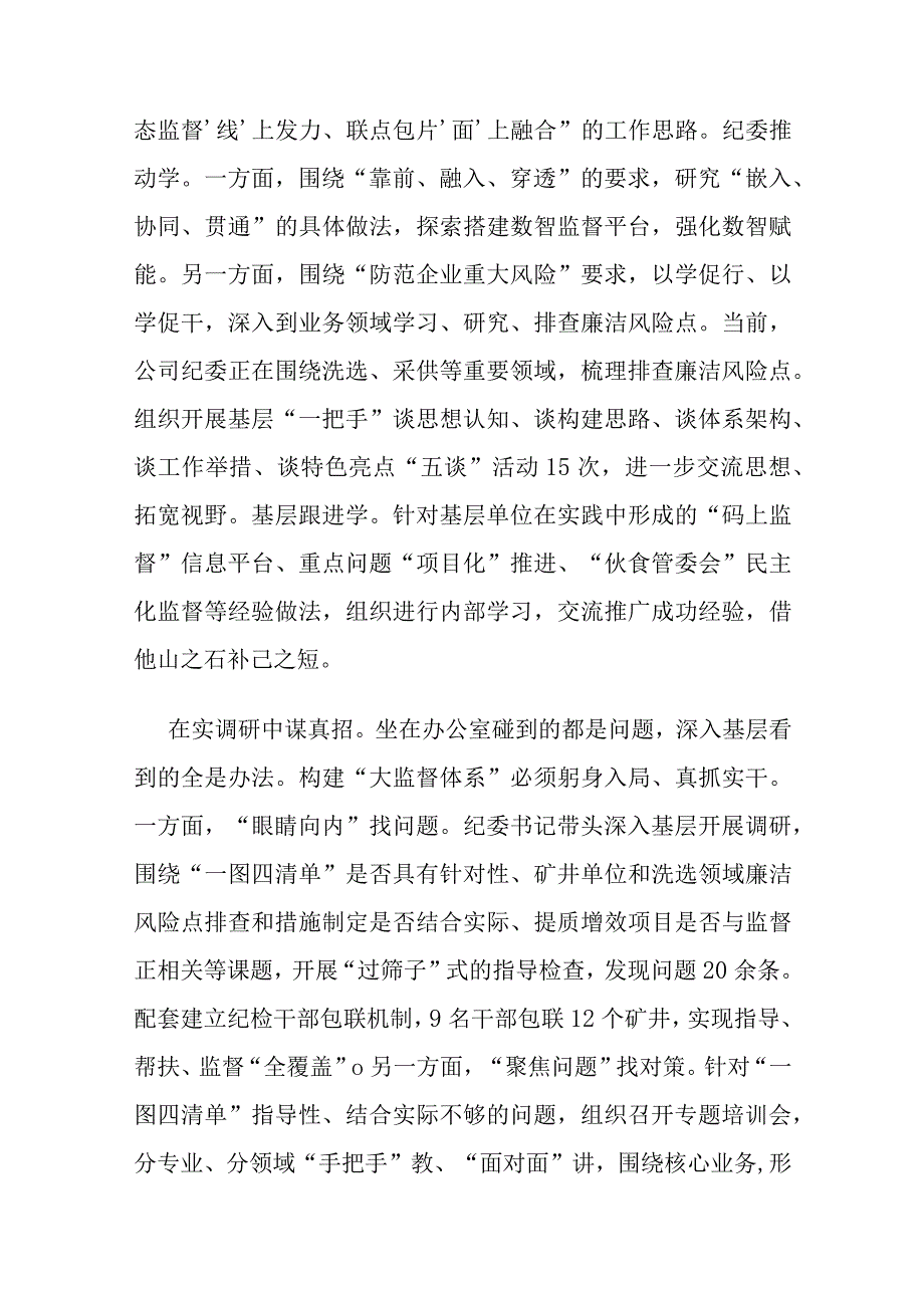 在国有企业纪检监察大监督体系建设推进会上的汇报发言.docx_第2页