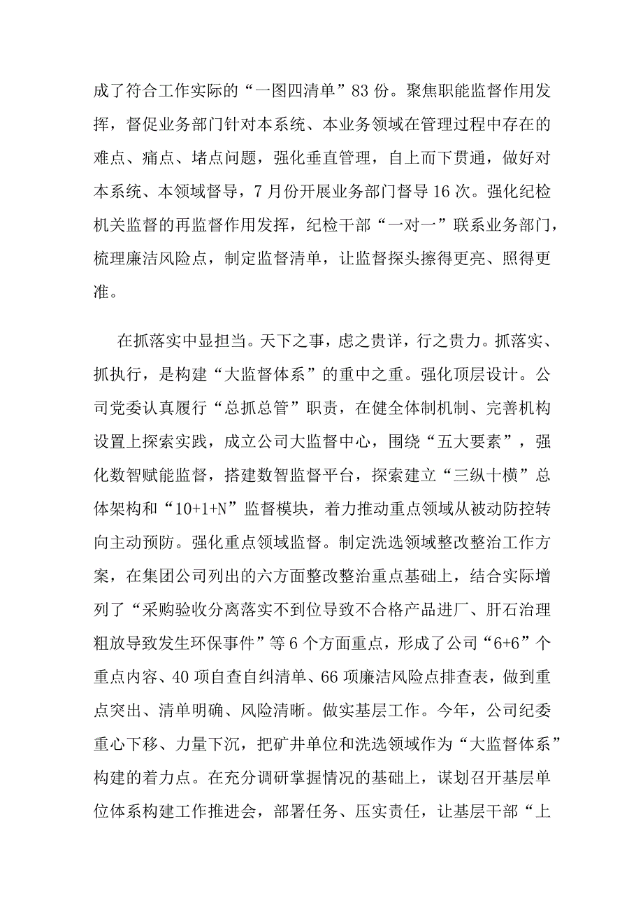 在国有企业纪检监察大监督体系建设推进会上的汇报发言.docx_第3页