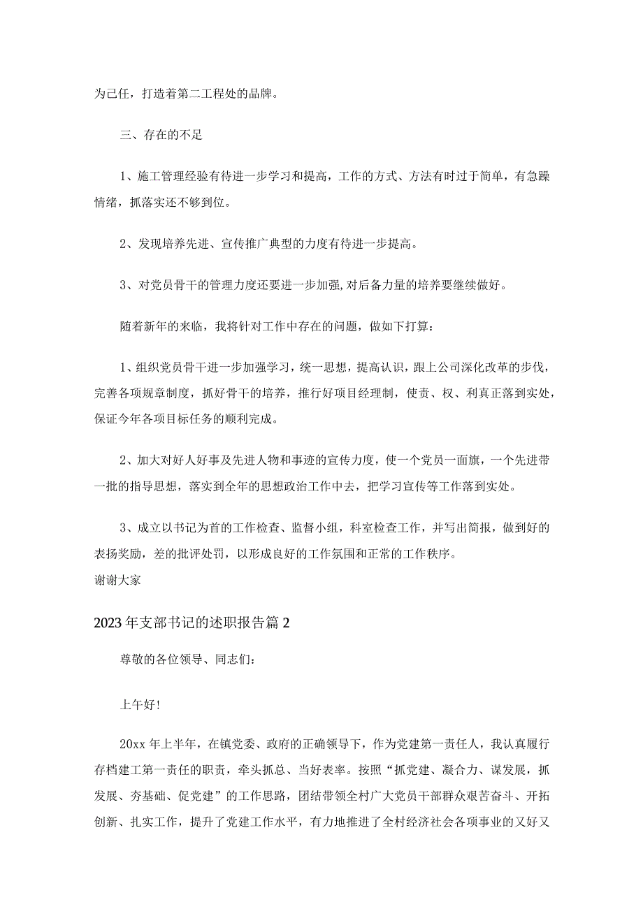 2023年支部书记的述职报告（精选13篇）.docx_第3页