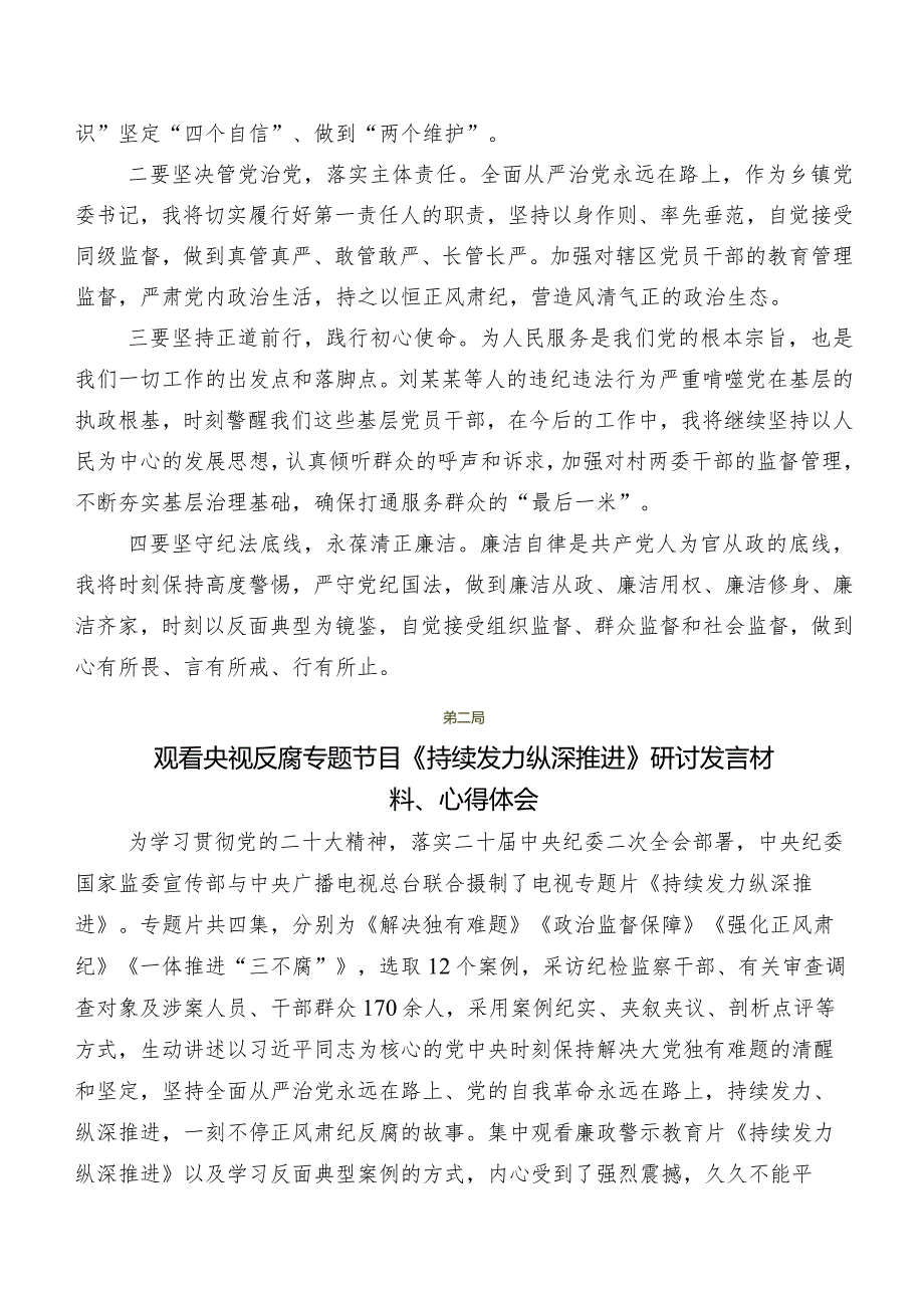 2024年持续发力 纵深推进交流发言材料及心得体会（7篇）.docx_第3页