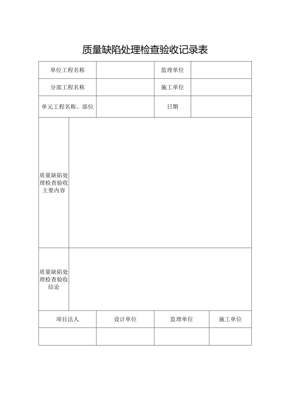 质量缺陷处理检查验收记录表.docx_第1页