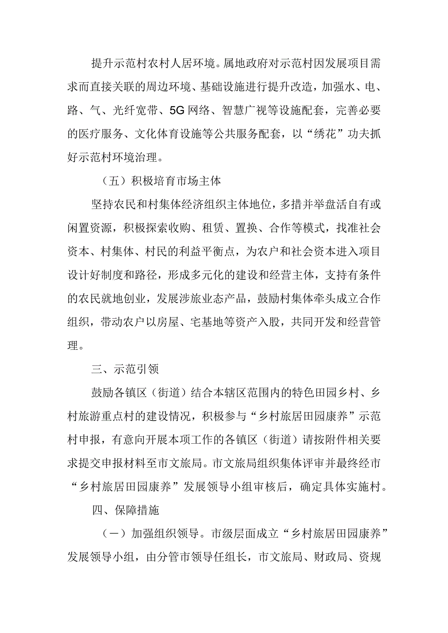 关于进一步促进“乡村旅居 田园康养”品牌发展的实施意见.docx_第3页