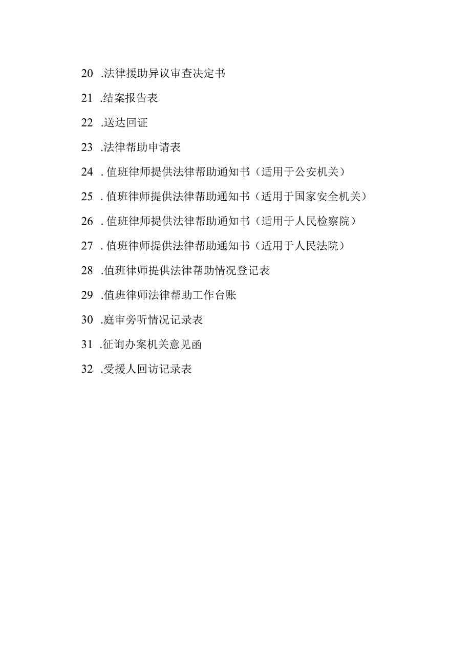 《法律援助文书格式》目录与样本.docx_第2页