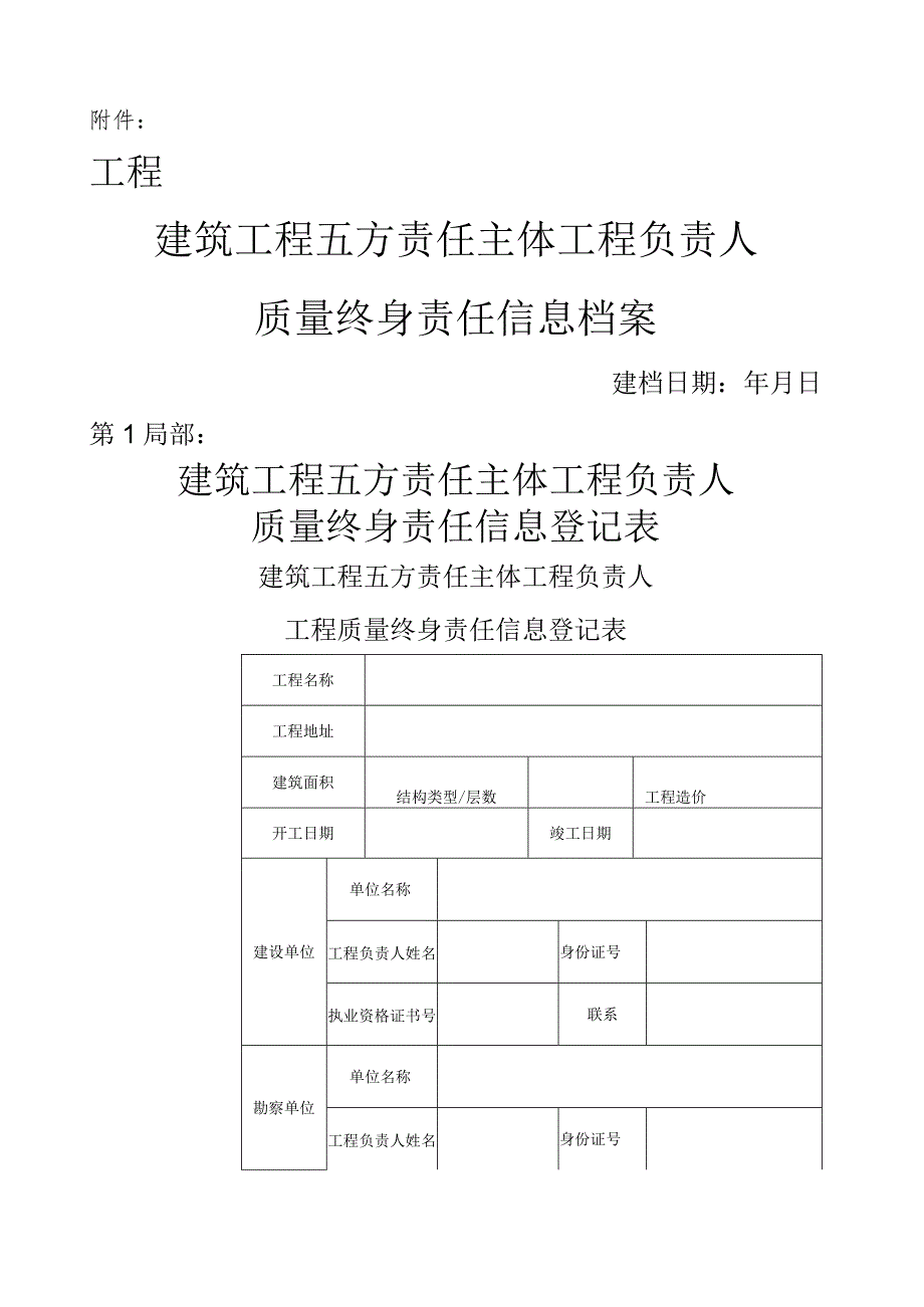 建筑工程五方责任主体项目负责人质量终身责任制承诺书及授权书.docx_第1页