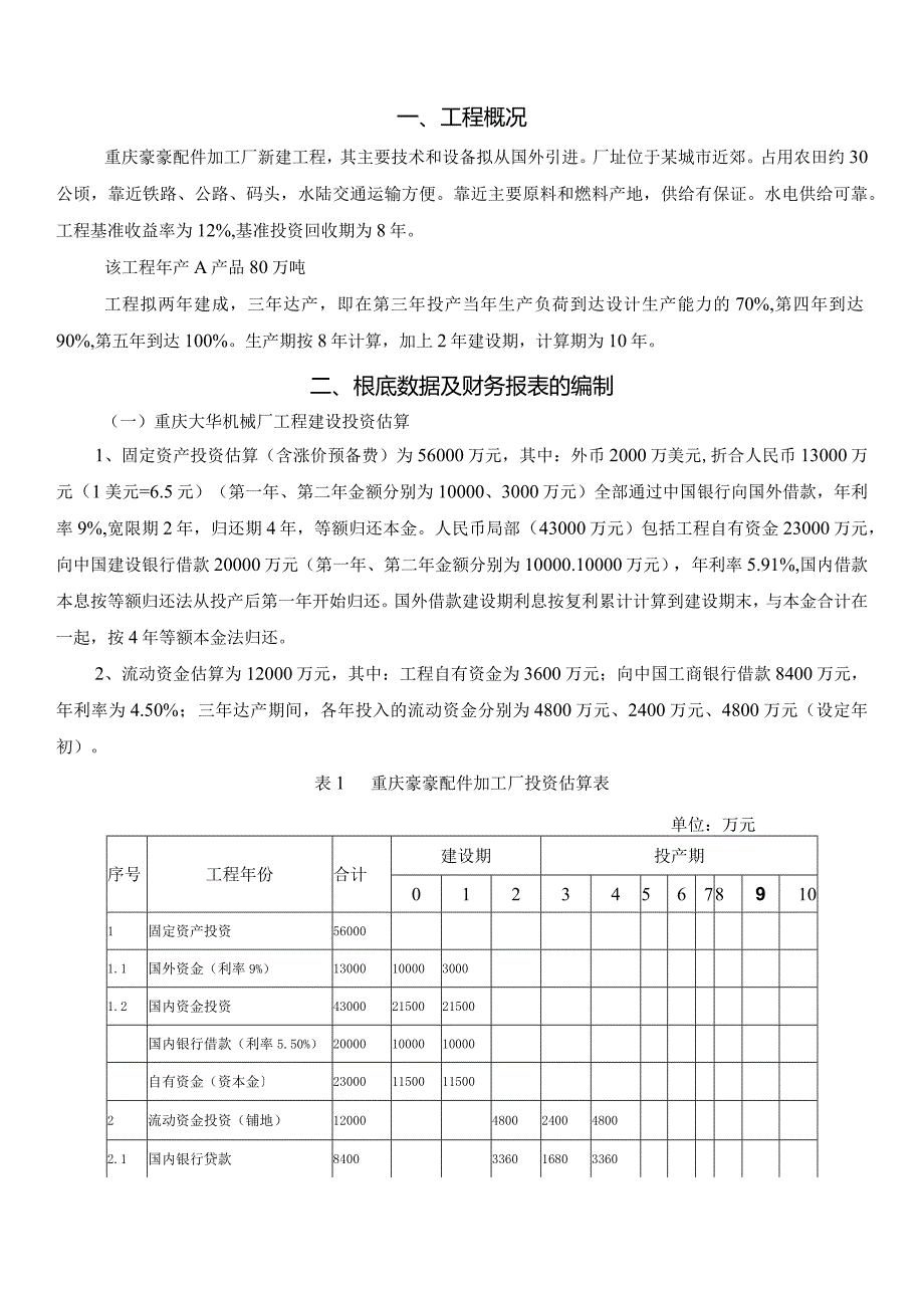 工程经济学课程设计报告.docx_第3页