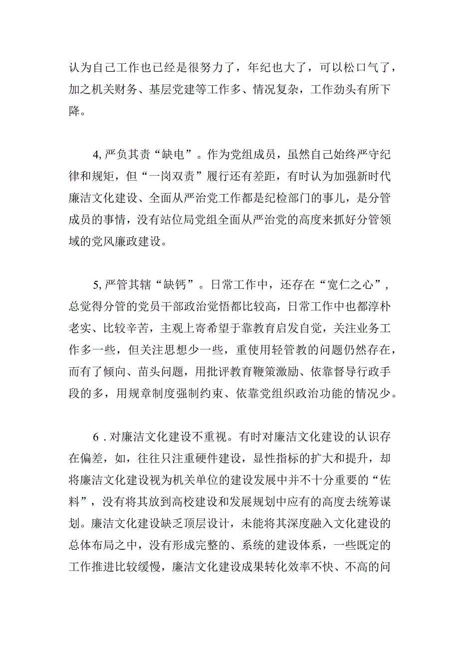 第二批主题教育专题民主生活会“以身作则、廉洁自律”方面问题27例.docx_第2页