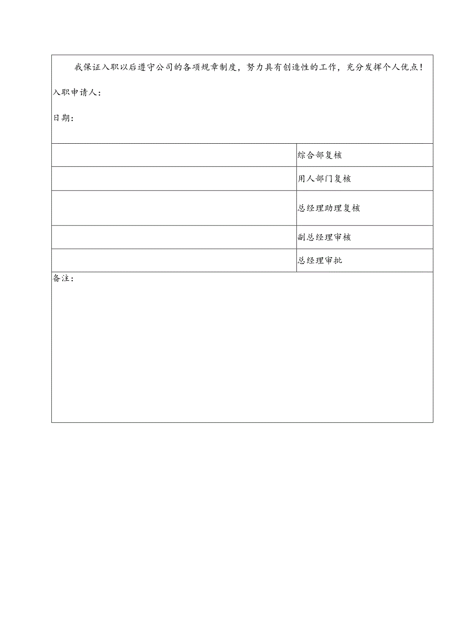 房地产开发有限公司员工入职申请表.docx_第2页