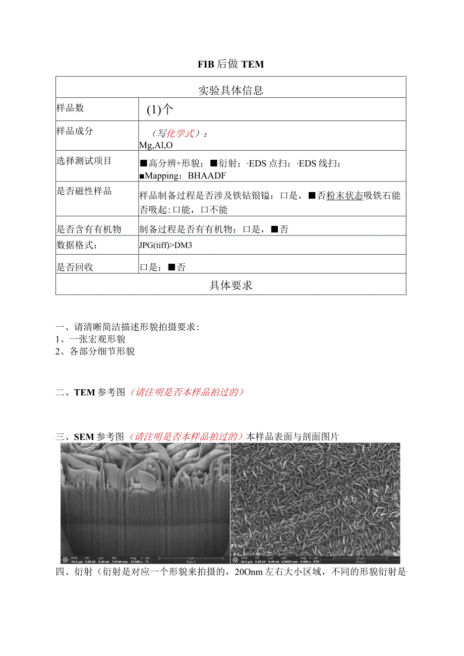 FIB后做TEM实验具体信息.docx_第1页