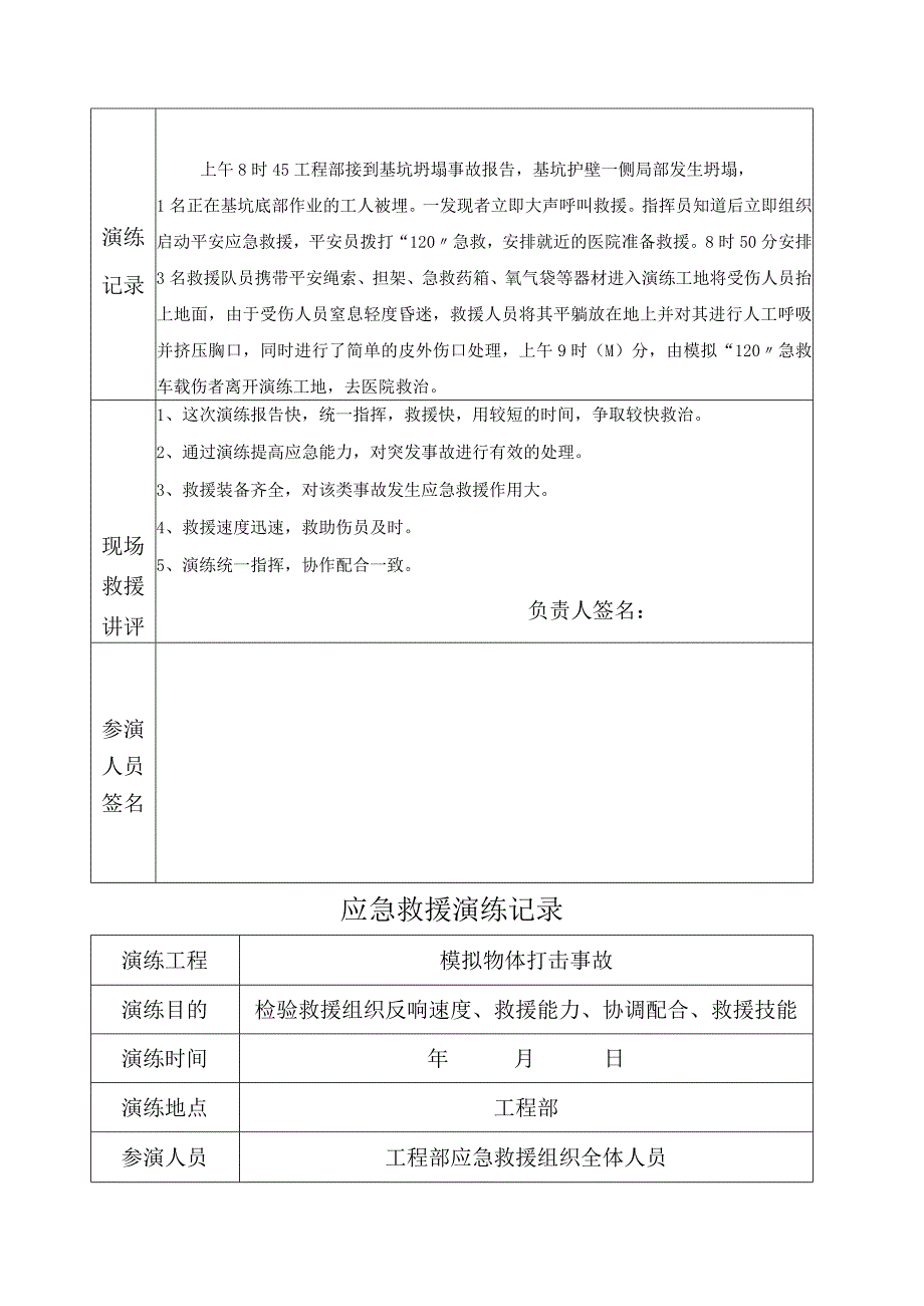 建筑工程各项应急救援演练记录.docx_第3页