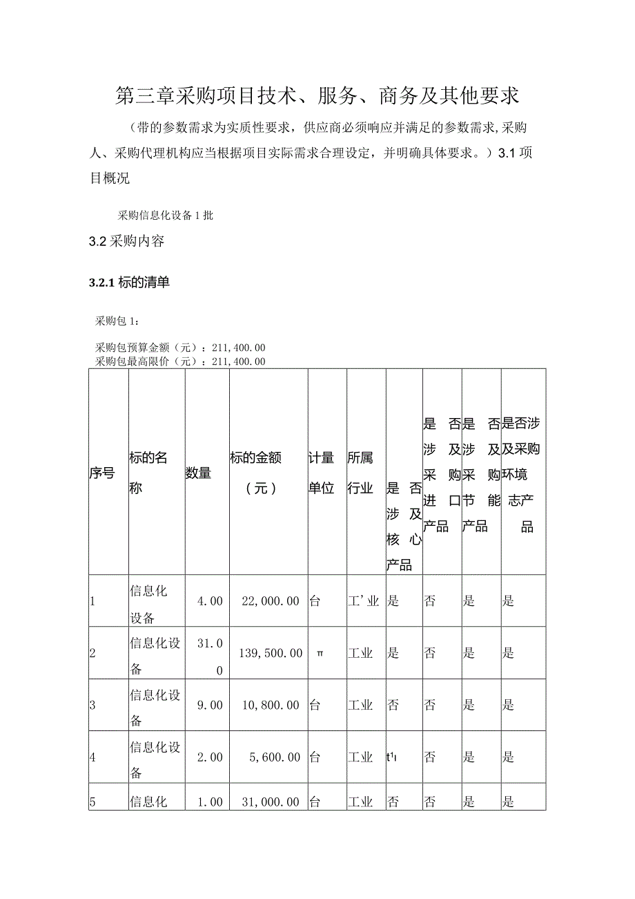 第三章采购项目技术、服务、商务及其他要求.docx_第1页