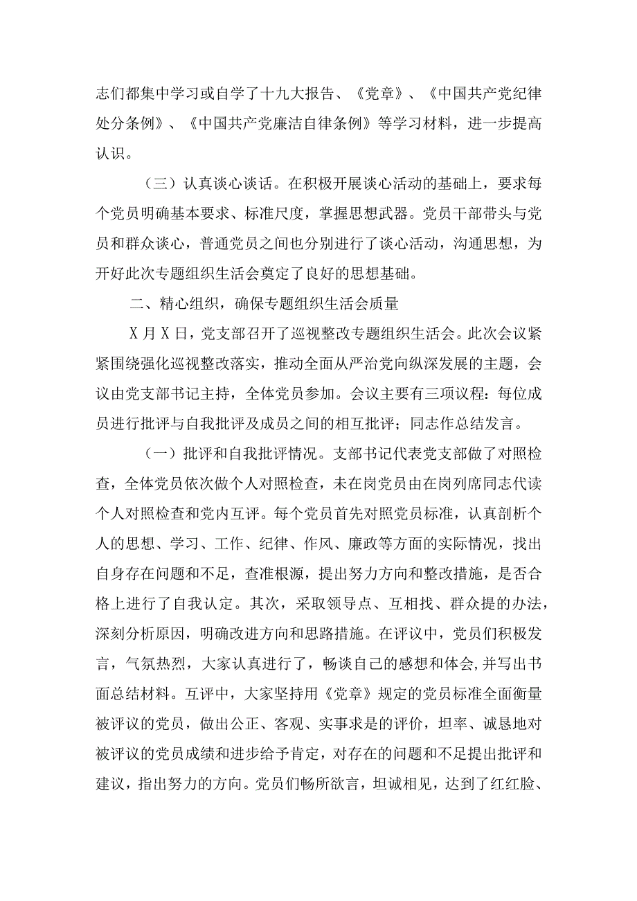 党支部组织生活会整改报告三篇.docx_第2页