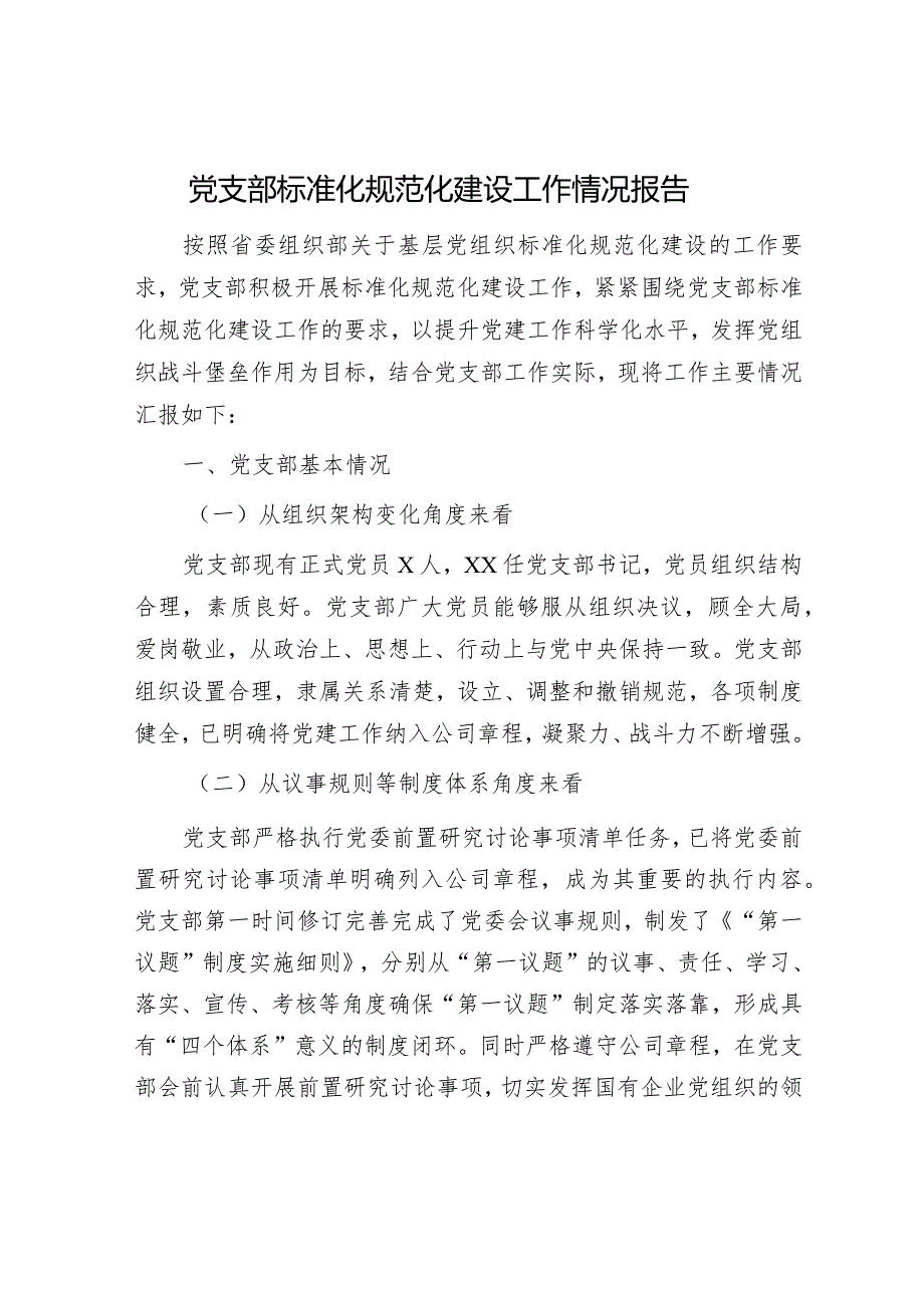 2023-2024年度党支部标准化规范化建设工作情况总结报告.docx_第1页