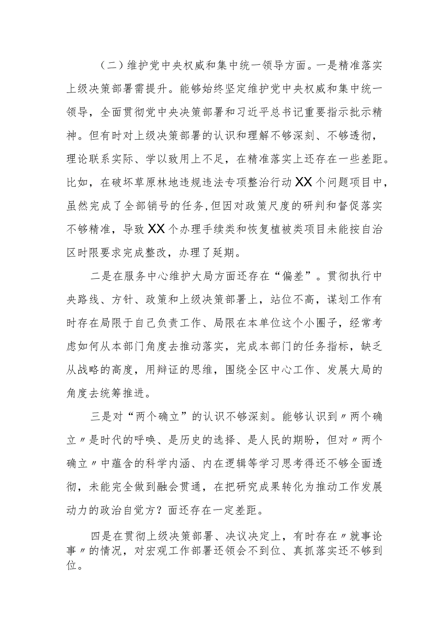 某副市长在政府党组2023年年度民主生活会对照检查材料.docx_第2页