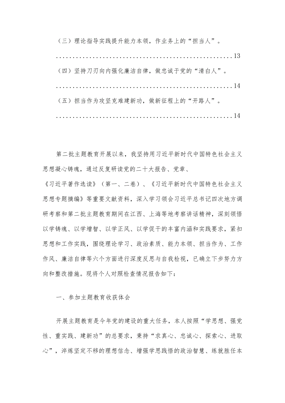 2024第二批主题教育个人对照检查发言材料（详细版）.docx_第2页