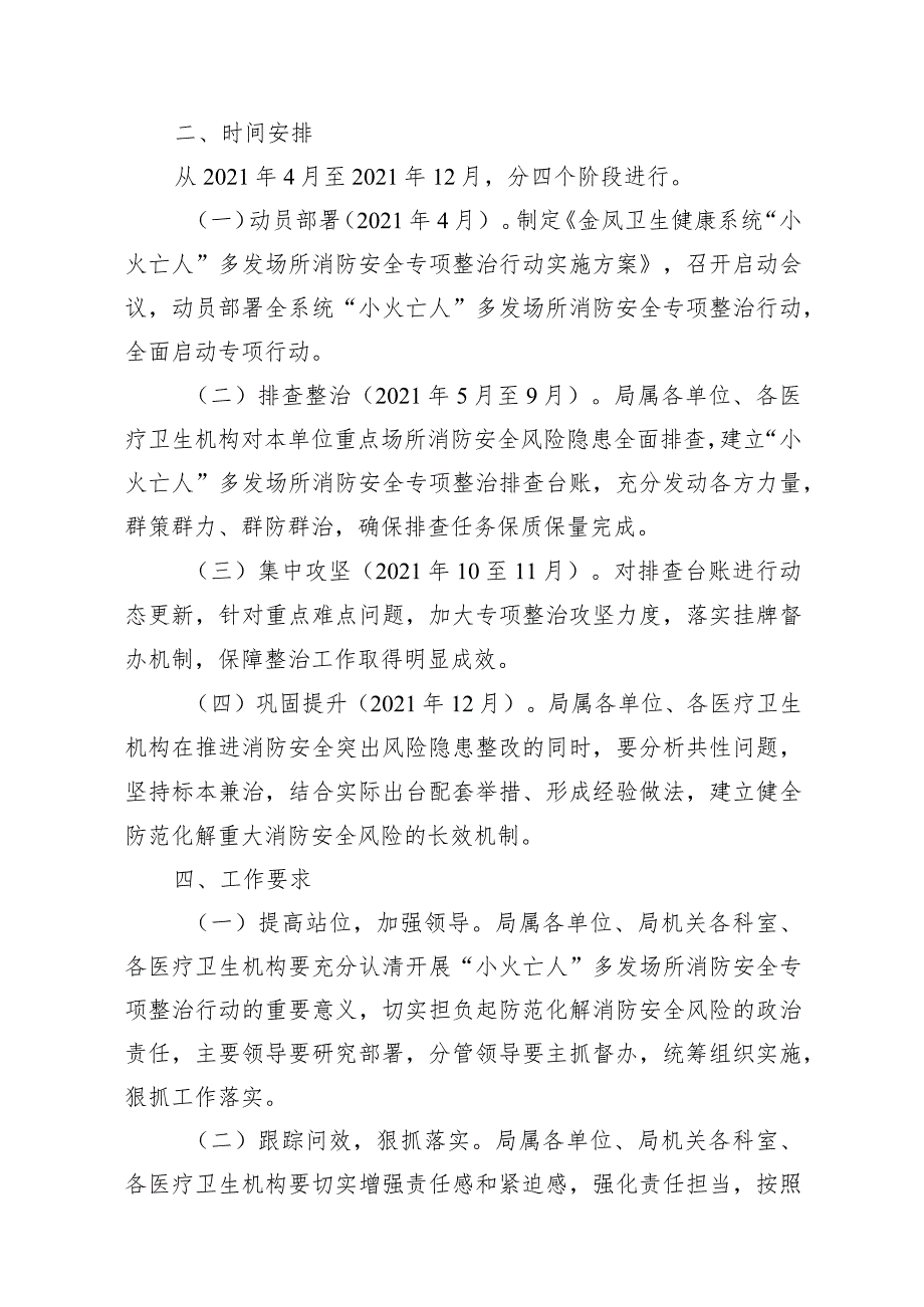 金凤区卫生健康系统“小火亡人”多发场所消防安全专项整治行动实施方案.docx_第3页