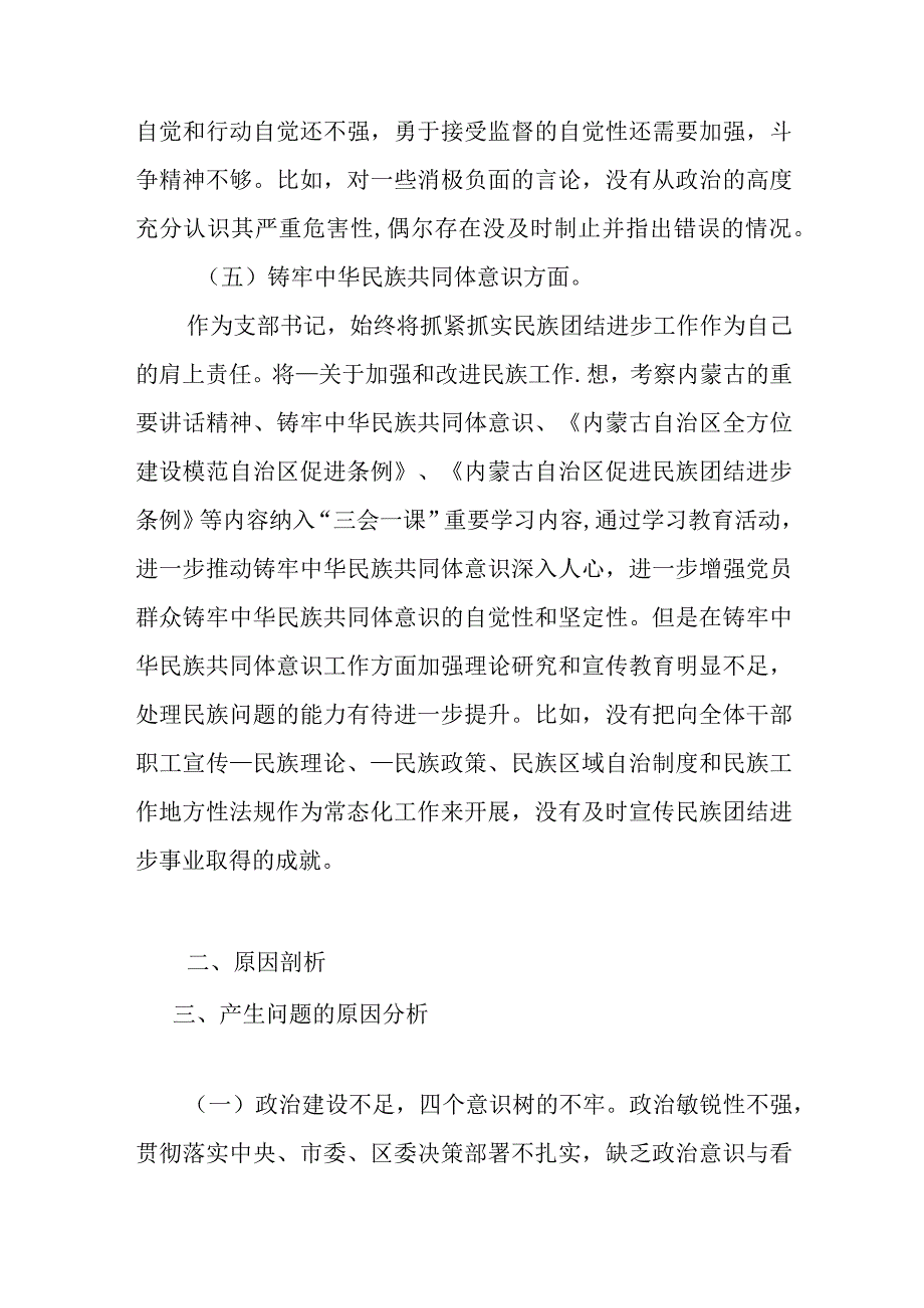 2024年检视“学习贯彻党的创新理论、党性修养提高、联系服务群众、党员发挥先锋模范作用”5个方面组织生活会发言材料.docx_第3页