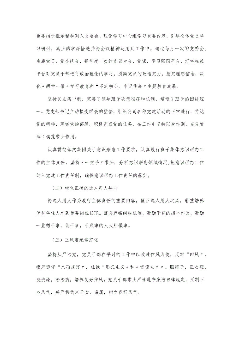 2024集团分公司党风廉政建设工作报告.docx_第2页