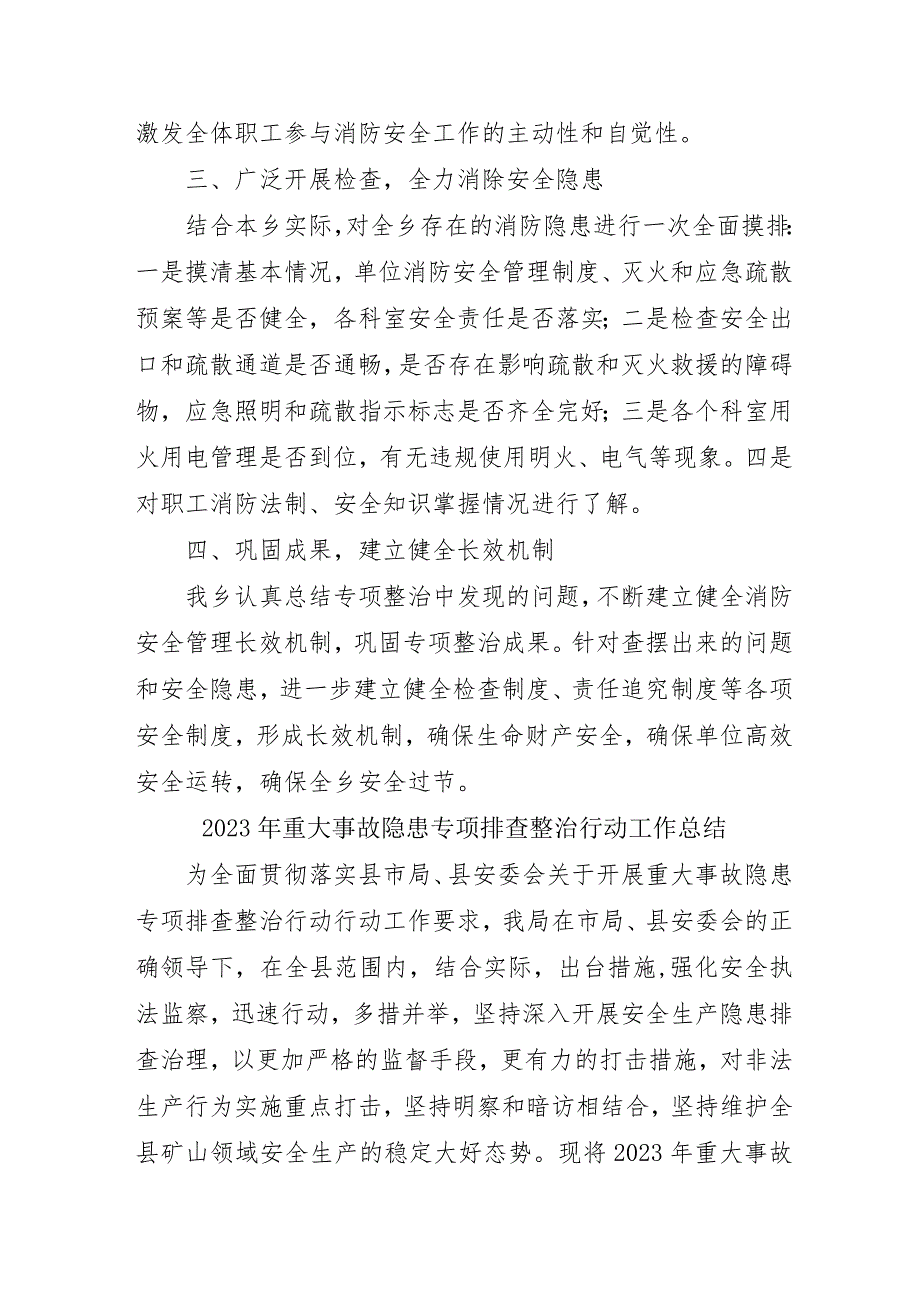 水利项目开展2023年重大事故隐患专项排查整治行动工作总结.docx_第3页