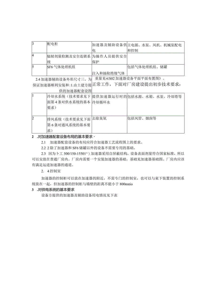 对FL500-1550LD型电子加速器厂房的初步技术要求.docx_第3页