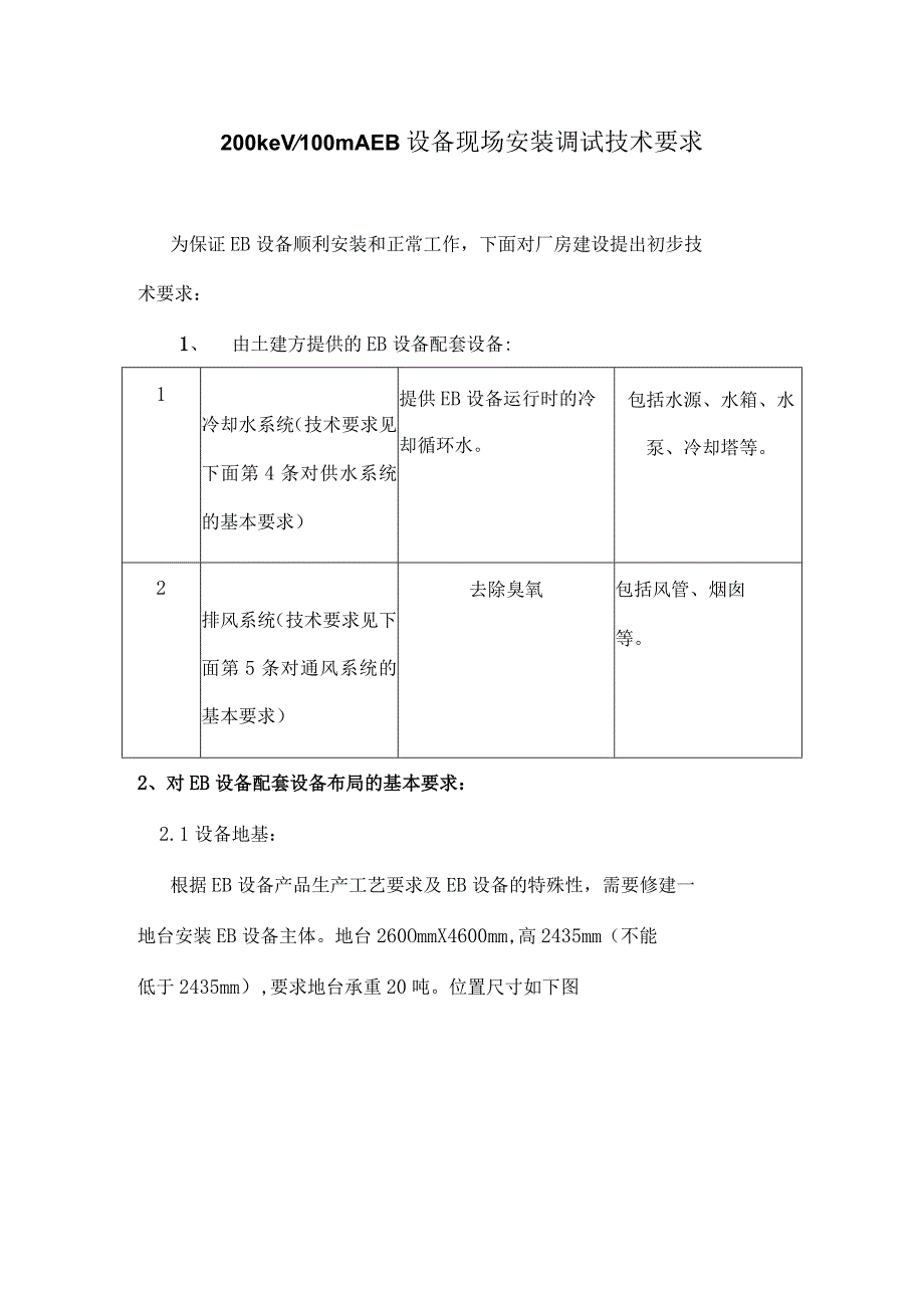 200keV100mAEB设备现场安装技术要求（S03）.docx_第1页