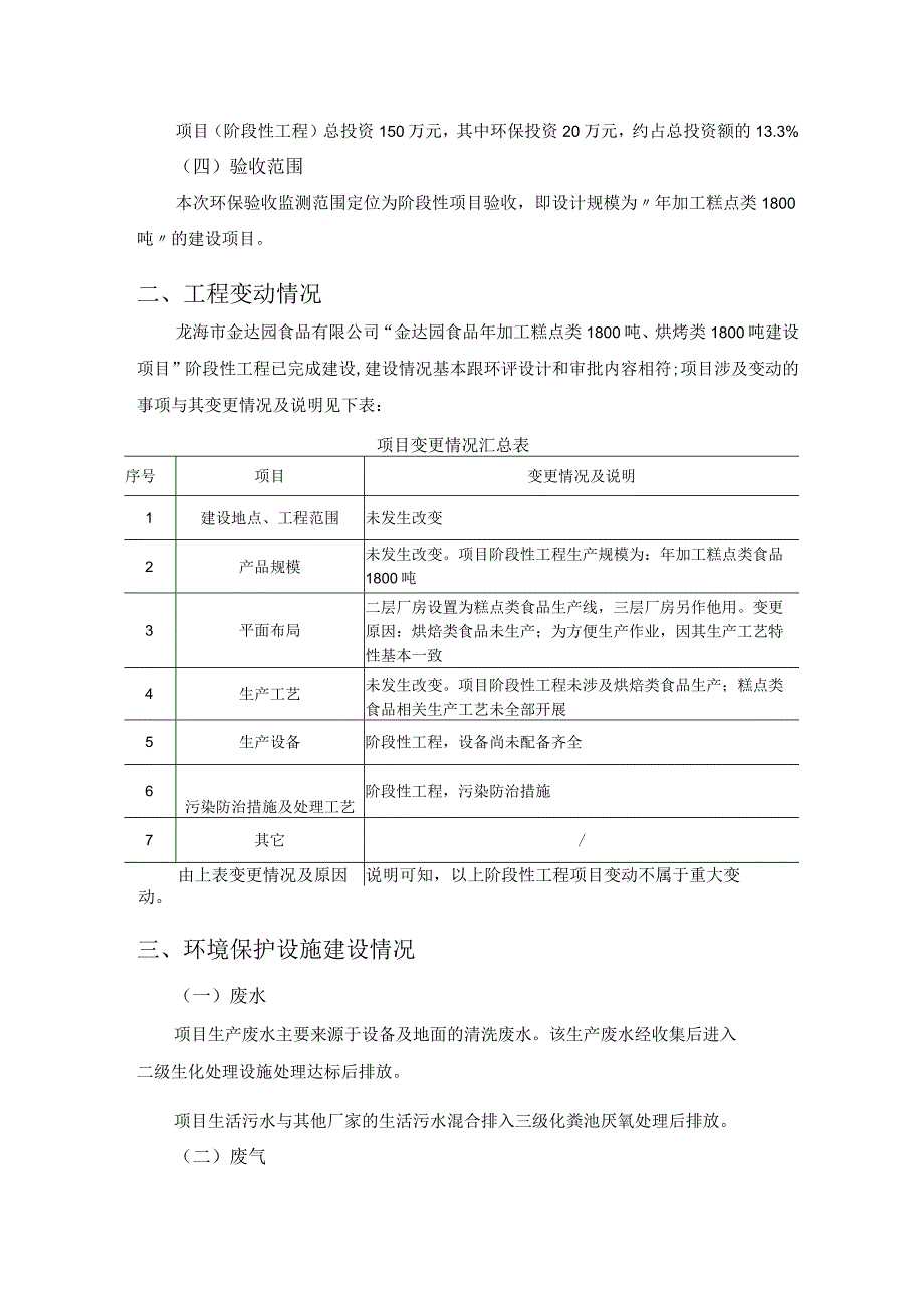 龙海市金达园食品有限公司“金达园食品年加工糕点类1800吨、烘烤类1800吨建设项目.docx_第2页