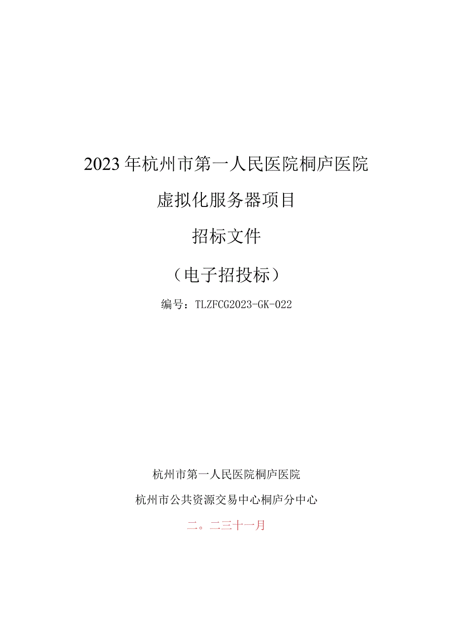 医院虚拟化服务器项目招标文件.docx_第1页