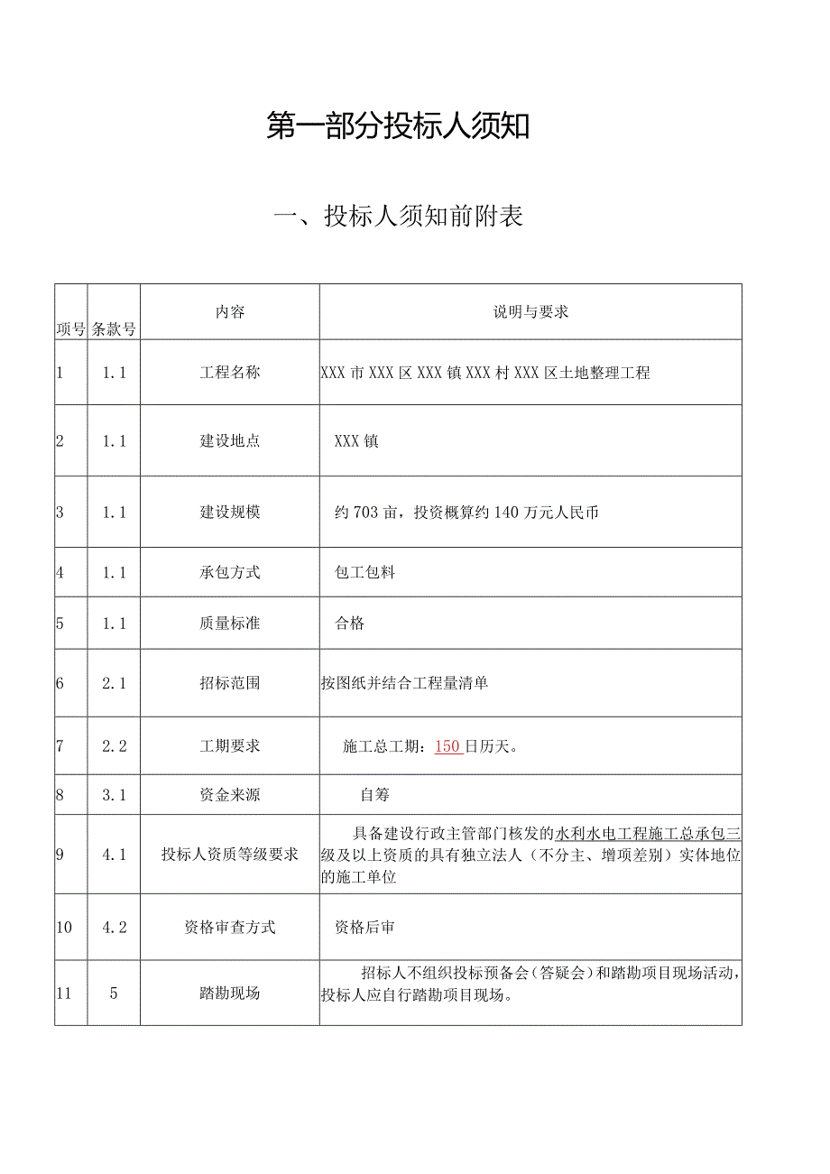 XXX村土地整理工程施工招标文件.docx_第3页