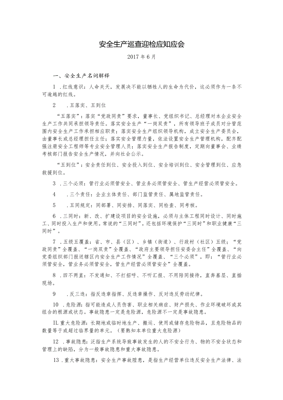 安全生产巡查迎检应知应会.docx_第1页