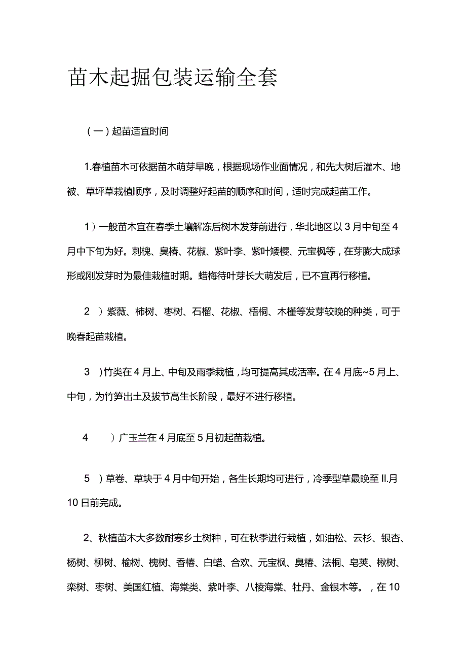 苗木起掘包装运输全套.docx_第1页