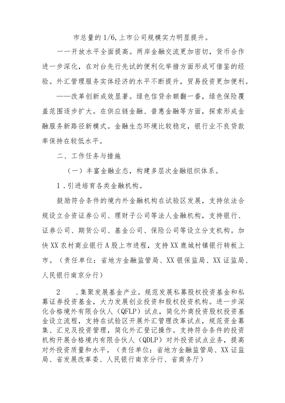 XX市建设金融支持深化两岸产业合作改革创新试验区实施方案.docx_第2页