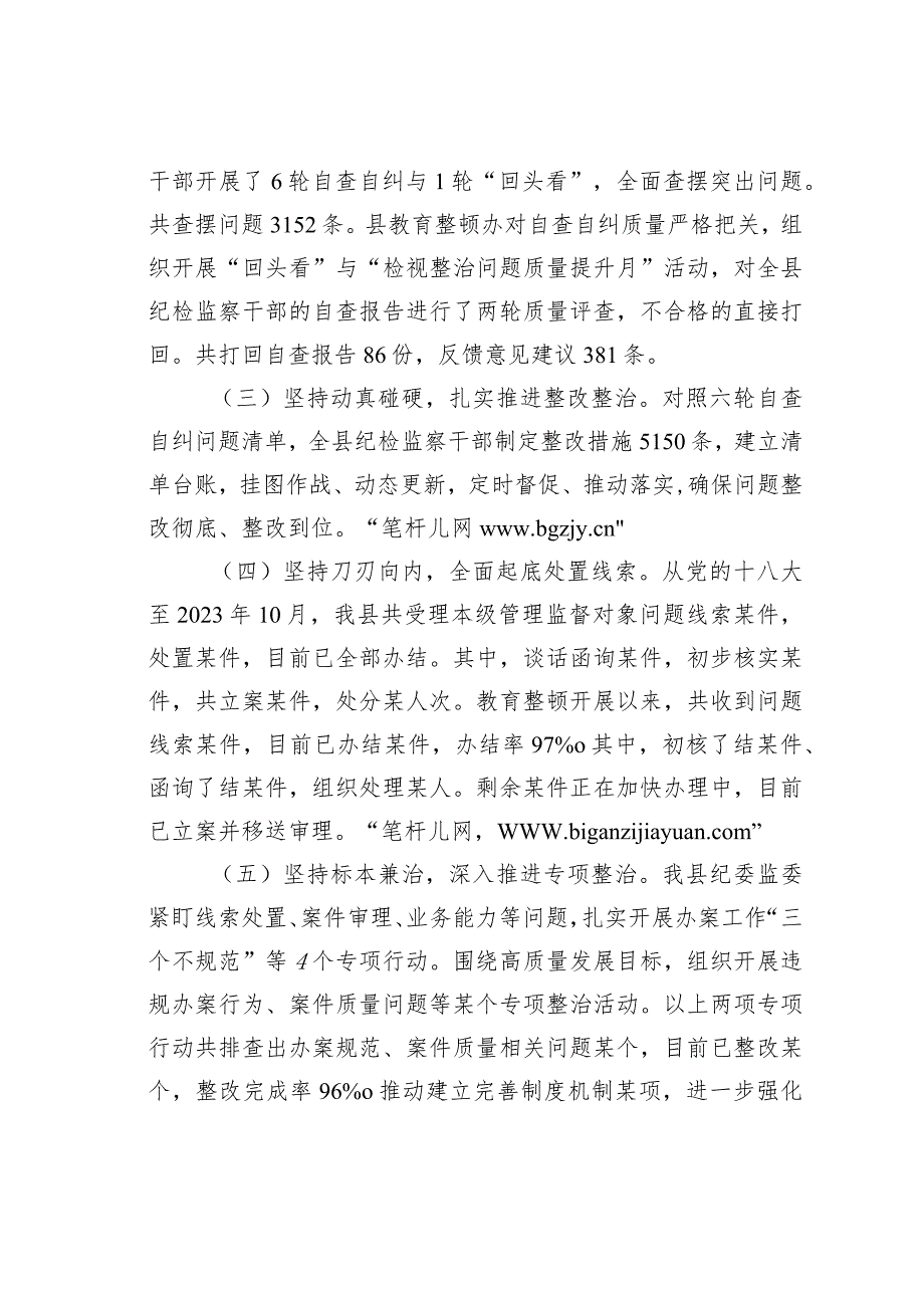 某某县纪委监委纪检监察干部教育整顿工作总结.docx_第2页